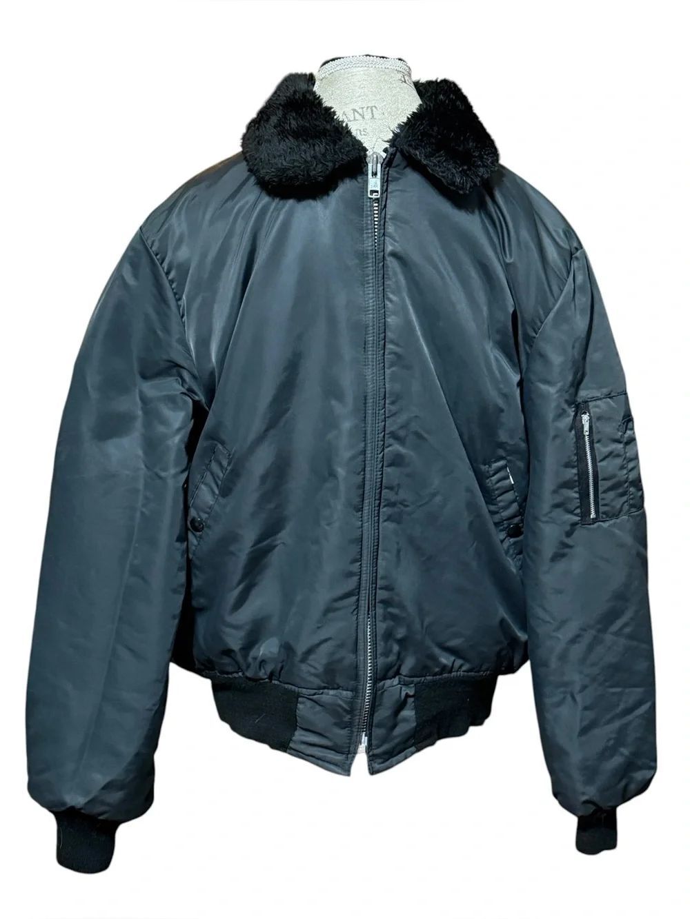 Vintage Rare Scandia Woods Military-style B-15 Nylon Zip Up Flight Jacket Large